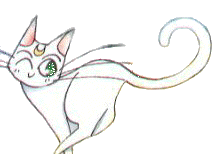 Manga-style Artemis, in kitty form.